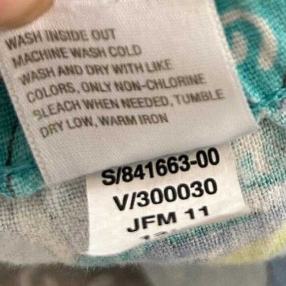 Old Navy Women Linen Retro Colorful Pleated Mini Skirt Blue Summer Size Small - Picture 6 of 8